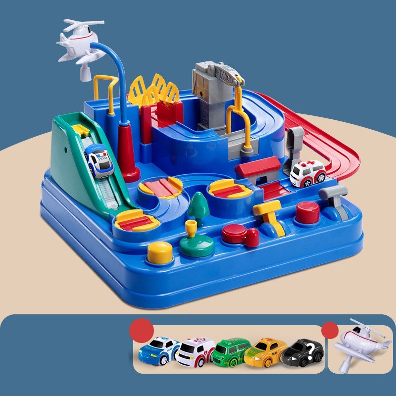 Creative Car Track Toy With Parking Lot Theme