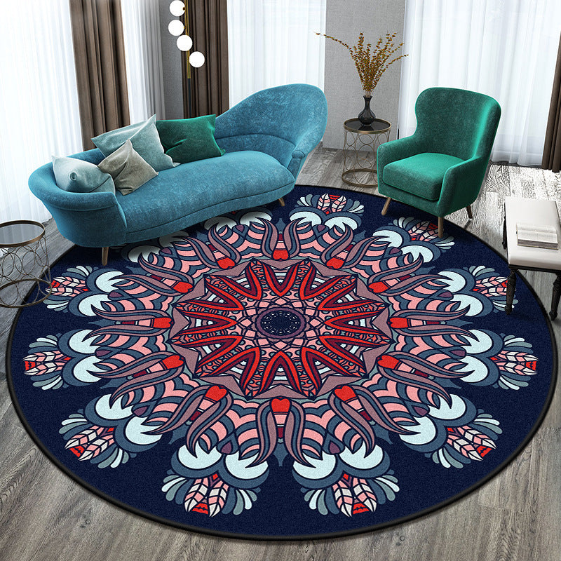 Circular Elegance: Radiant Rug Accent for Timeless Beauty and Comfort