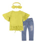 Comfortable And Fashionable Cotton Jeans And T-Shirt For Girls