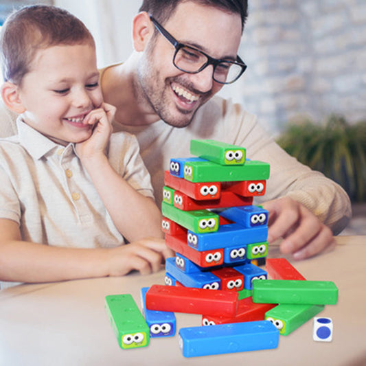 Parent Child Bonding With Building Blocks Toy