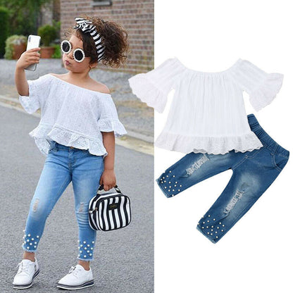 Cute And Comfy Baby Girls Shirt And Shorts Set