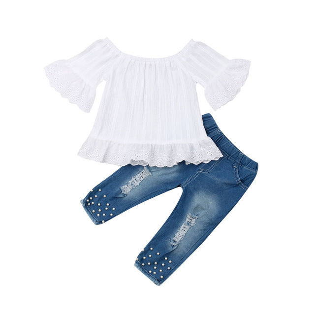 Cute And Comfy Baby Girls Shirt And Shorts Set
