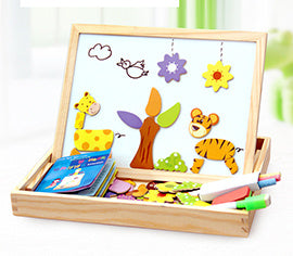 Magnetic Wooden Puzzle Toy For Early Learning