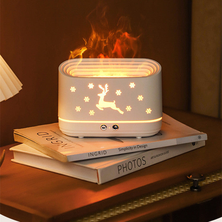 Elf Flame Humidifier and Diffuser Lamp: Soothing Mist and Warm Ambiance