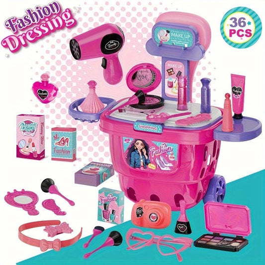 Interactive Makeover And Dress Up Toy Cart