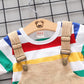 Bright And Cheerful Rainbow Bib Pants For Baby Girls