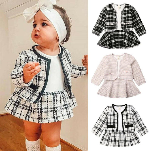 Warm And Cute Two-Piece Dress Set For Children