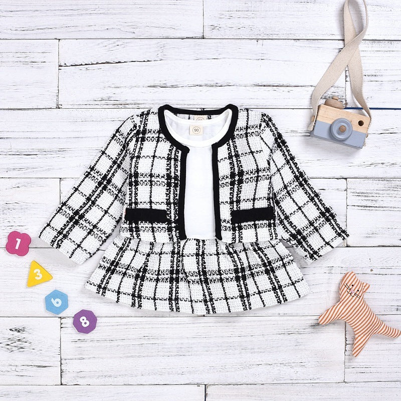 Warm And Cute Two-Piece Dress Set For Children