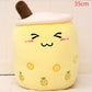 Strawberry Bubble Tea Plush Pillow For Kids’ Comfort