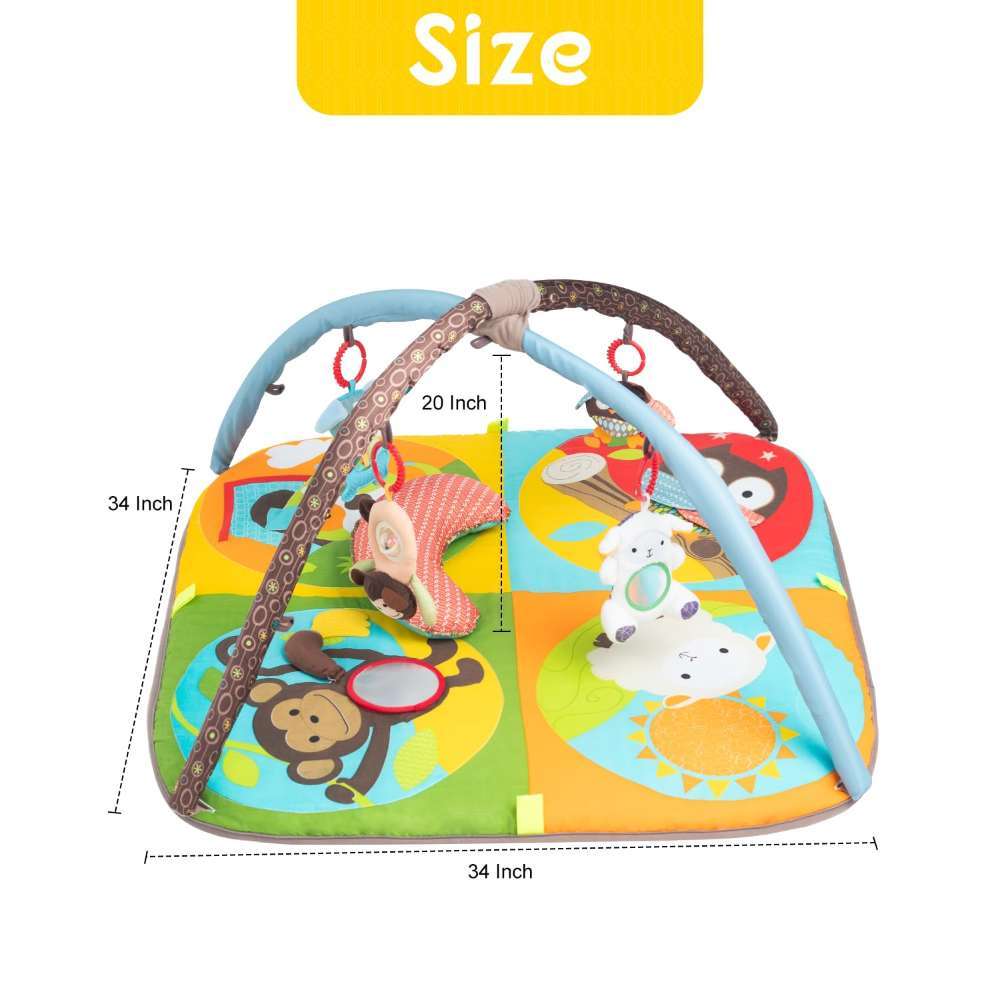 Colorful Zoo Sensory Play Mat for Babies 0 to 6 Months