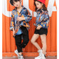 Lightweight Comfortable Kids' Floral Shirt For Dance