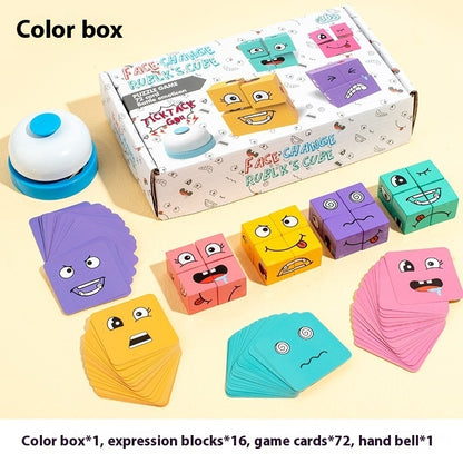 Build Funny Faces and Learn Smiles with Rubik's Cube Puzzle