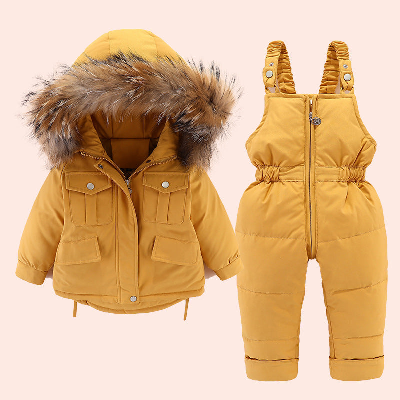 Durable Winter Down Suit For Boys And Girls Outdoor Fun