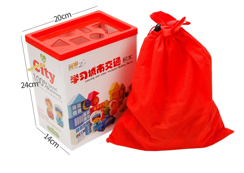 Creative Traffic Building Blocks Toy For Children