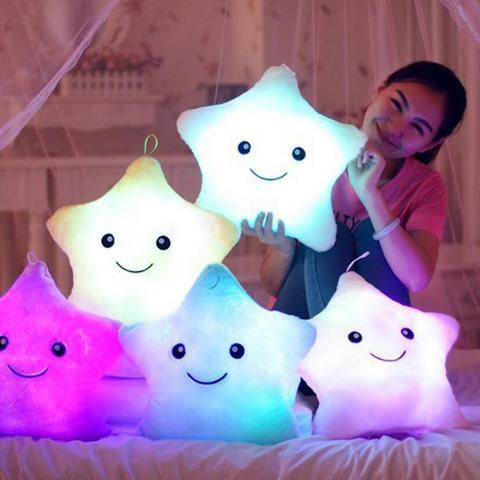 Cute Plush Star Pillow With LED Lights For Kids