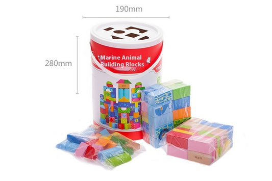 Kids Learning And Building Blocks Toy