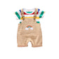 Bright And Cheerful Rainbow Bib Pants For Baby Girls