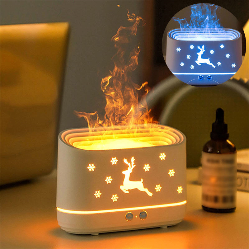 Elf Flame Humidifier and Diffuser Lamp: Soothing Mist and Warm Ambiance