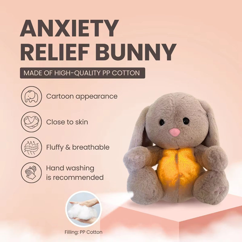 Relaxing Breathing Bunny Plush Toy For Baby Comfort