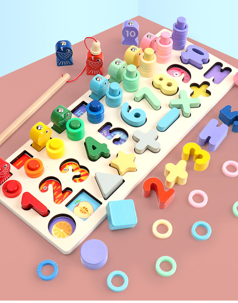 Number And Shape Fishing Blocks Educational Game For Kids