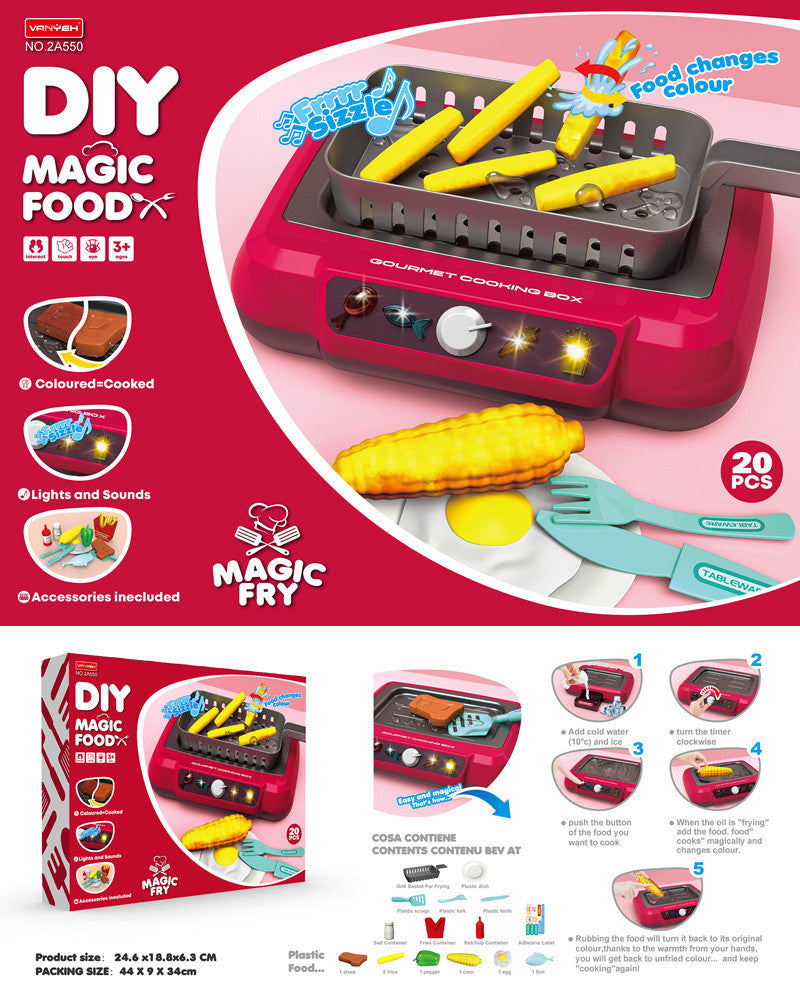 Kids DIY Induction Cooking Set With Color Change Effects