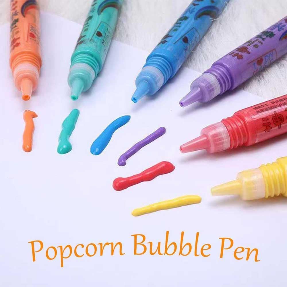 Fun Popcorn Bubble Pen for Playful Kids’ Drawings