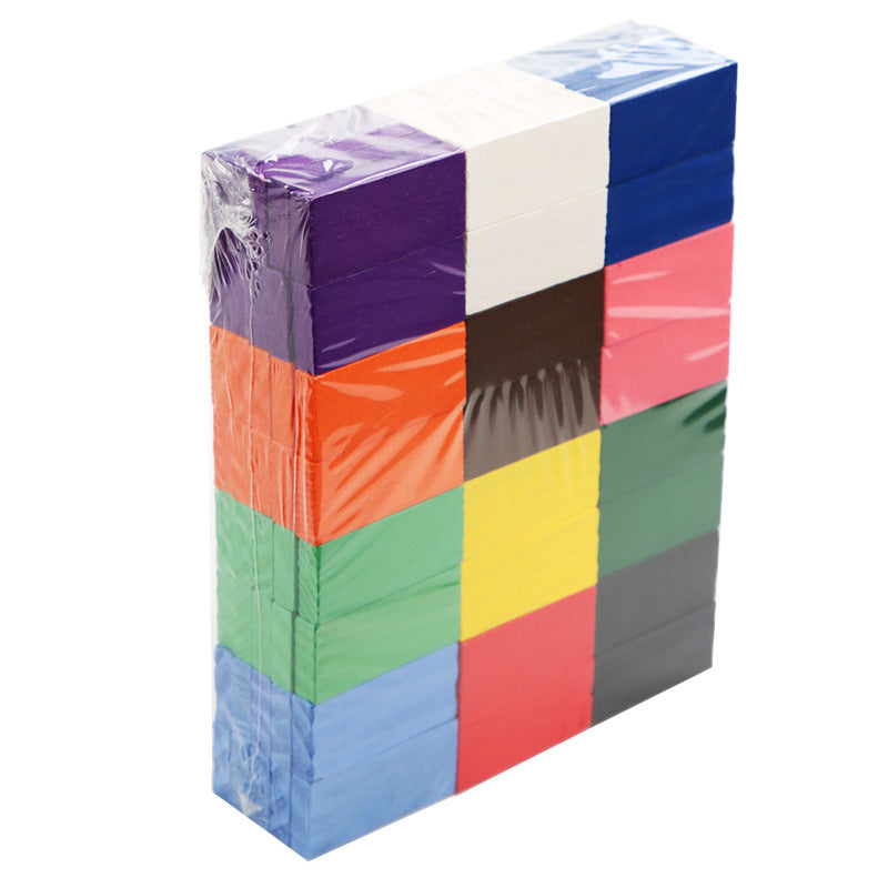 Rainbow Domino Game Educational Wooden Blocks For Children