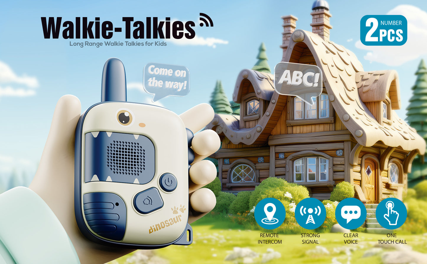 Interactive Dinosaur Walkie Talkie for Kids and Parents