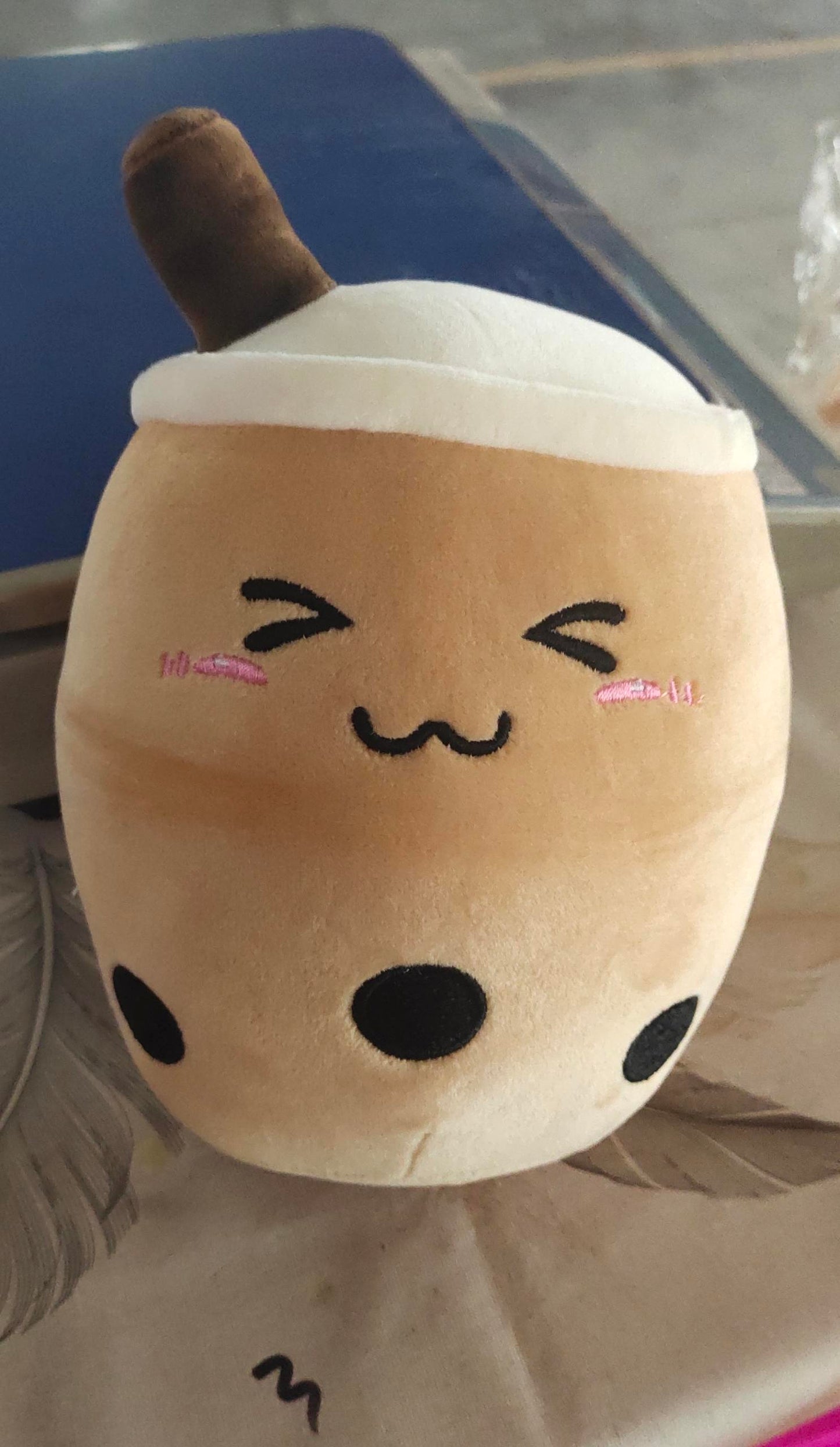 Strawberry Bubble Tea Plush Pillow For Kids’ Comfort