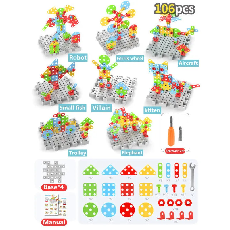 Creative Kids Puzzle Toolbox with Electric Drill Toy