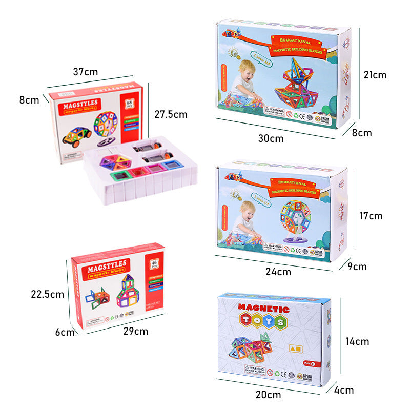Magnetic Construction Blocks For Creative Play