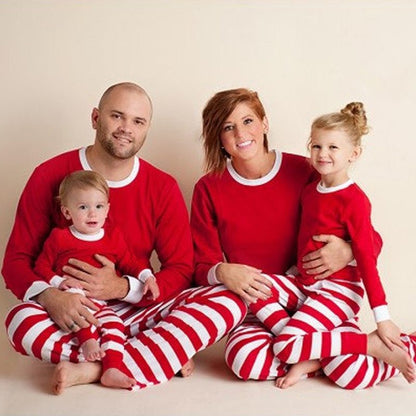 Adorable Striped Christmas Pajamas For Kids And Parents
