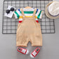 Bright And Cheerful Rainbow Bib Pants For Baby Girls