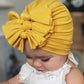 Stylish Baby Hat With Pleated Bowknot For Baby Girls