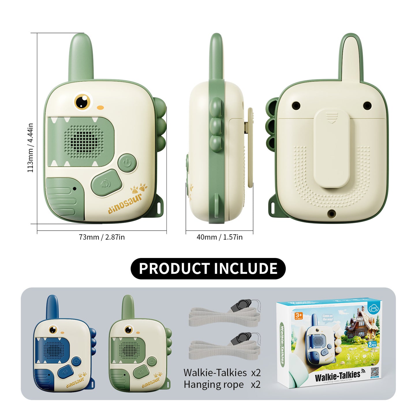 Interactive Dinosaur Walkie Talkie for Kids and Parents