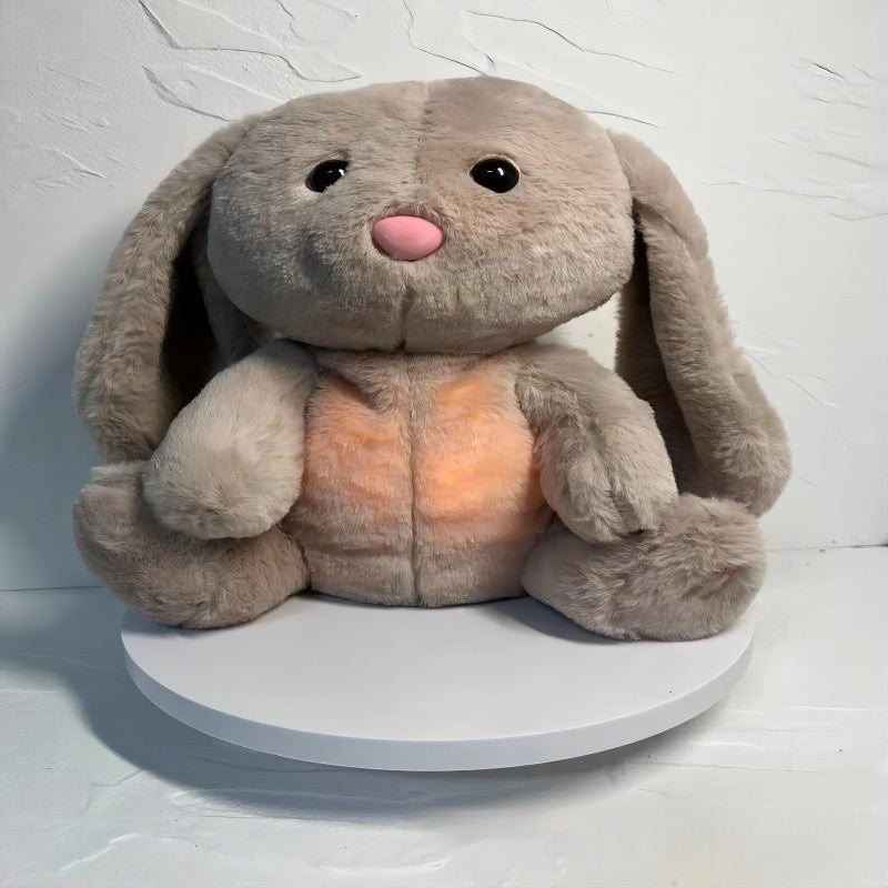 Relaxing Breathing Bunny Plush Toy For Baby Comfort