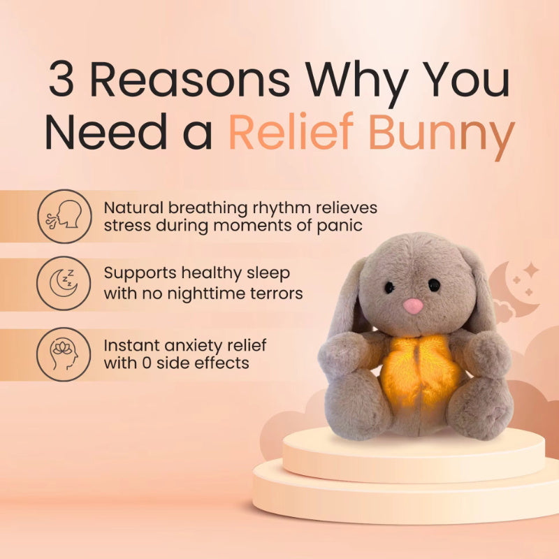 Relaxing Breathing Bunny Plush Toy For Baby Comfort