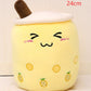Strawberry Bubble Tea Plush Pillow For Kids’ Comfort