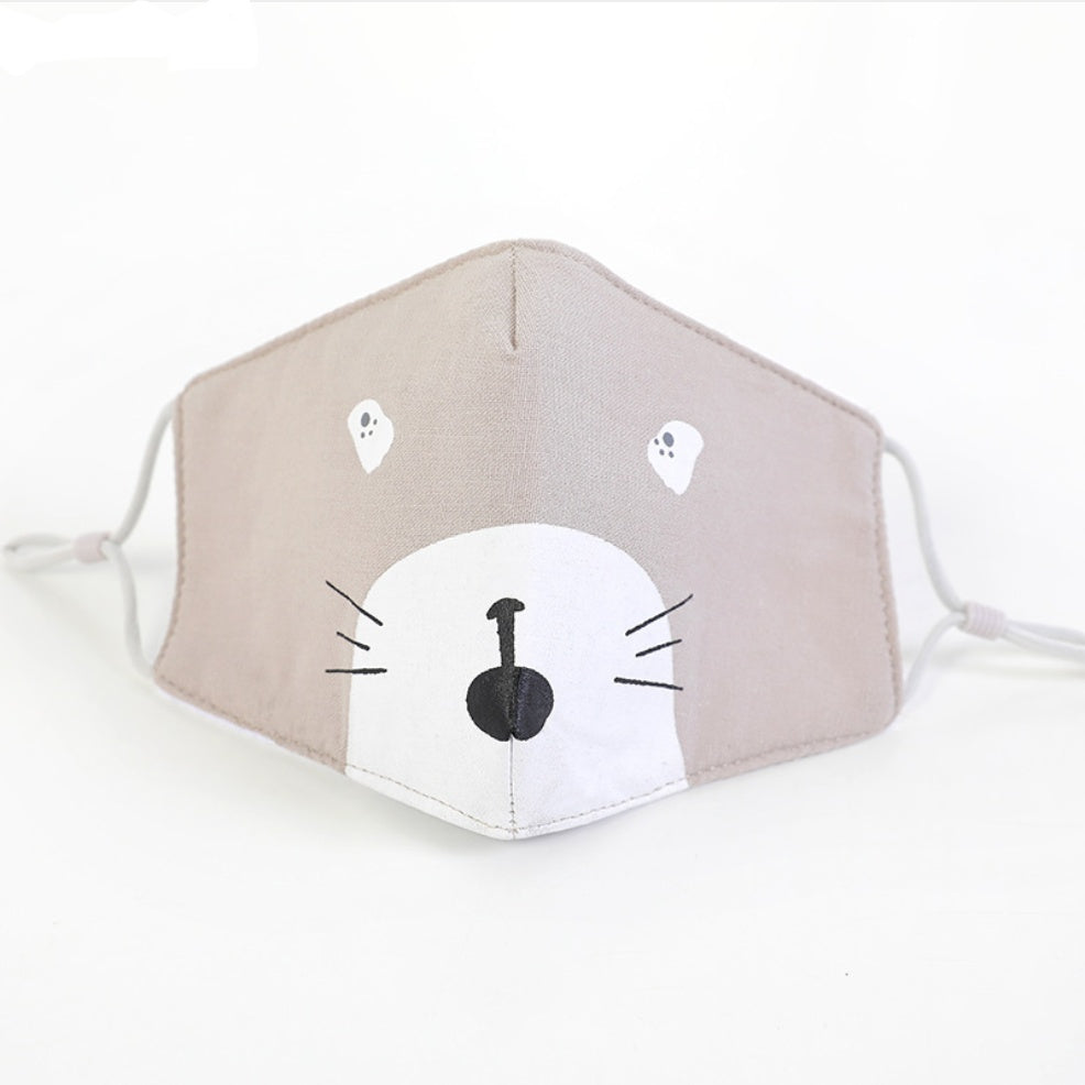 Breathable Cotton Cartoon Mask For Kids