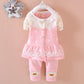 Comfortable Baby Girls Clothing Set For Play And Rest