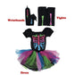 Colorful Rainbow Skull Skeleton Costume For Fun Halloween Dress-Up
