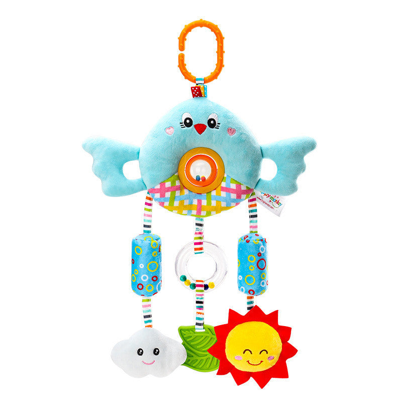 Interactive Baby Stroller Toy With Plush Rattle