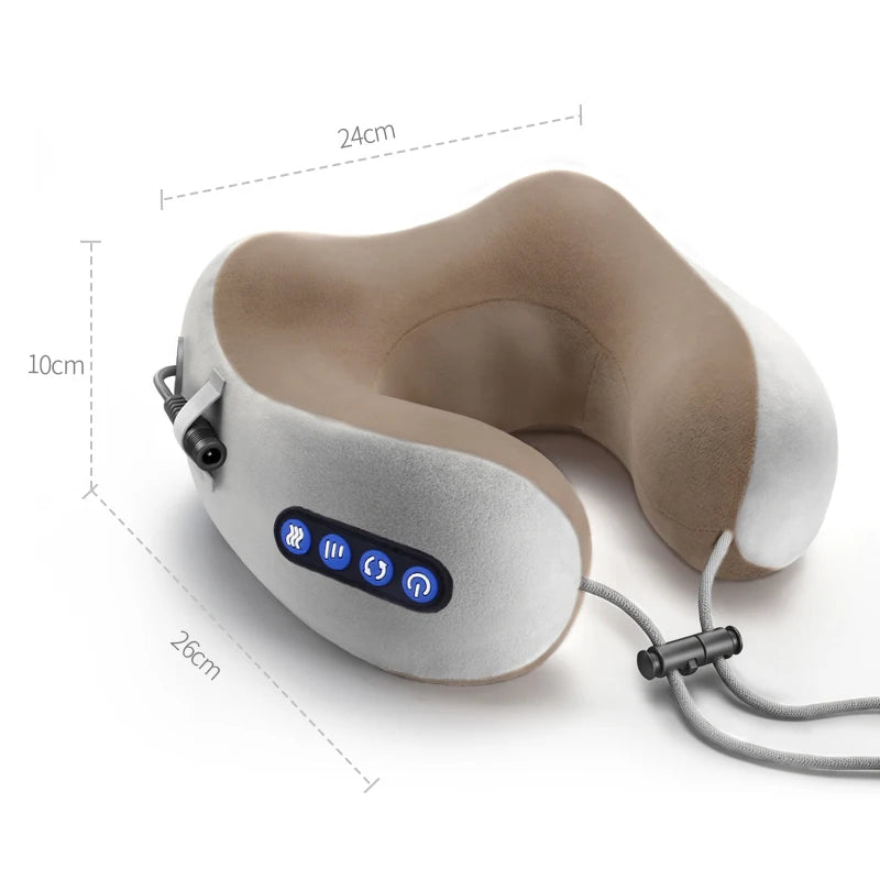 Multifunctional Portable Electric Neck Massager U-Shaped Pillow for Neck Shoulder Cervical Relaxing Home Car Outdoor Use