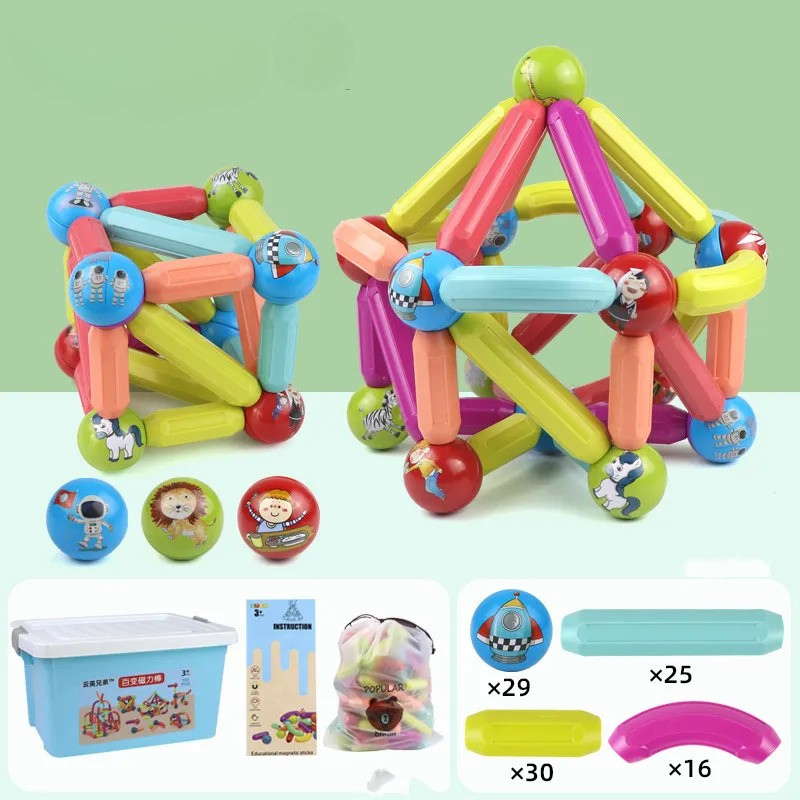 Creative Building Starts Here With Magnetic Rod Building Block Set