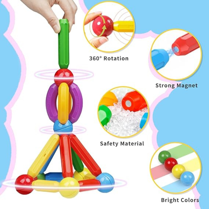 Creative Building Starts Here With Magnetic Rod Building Block Set