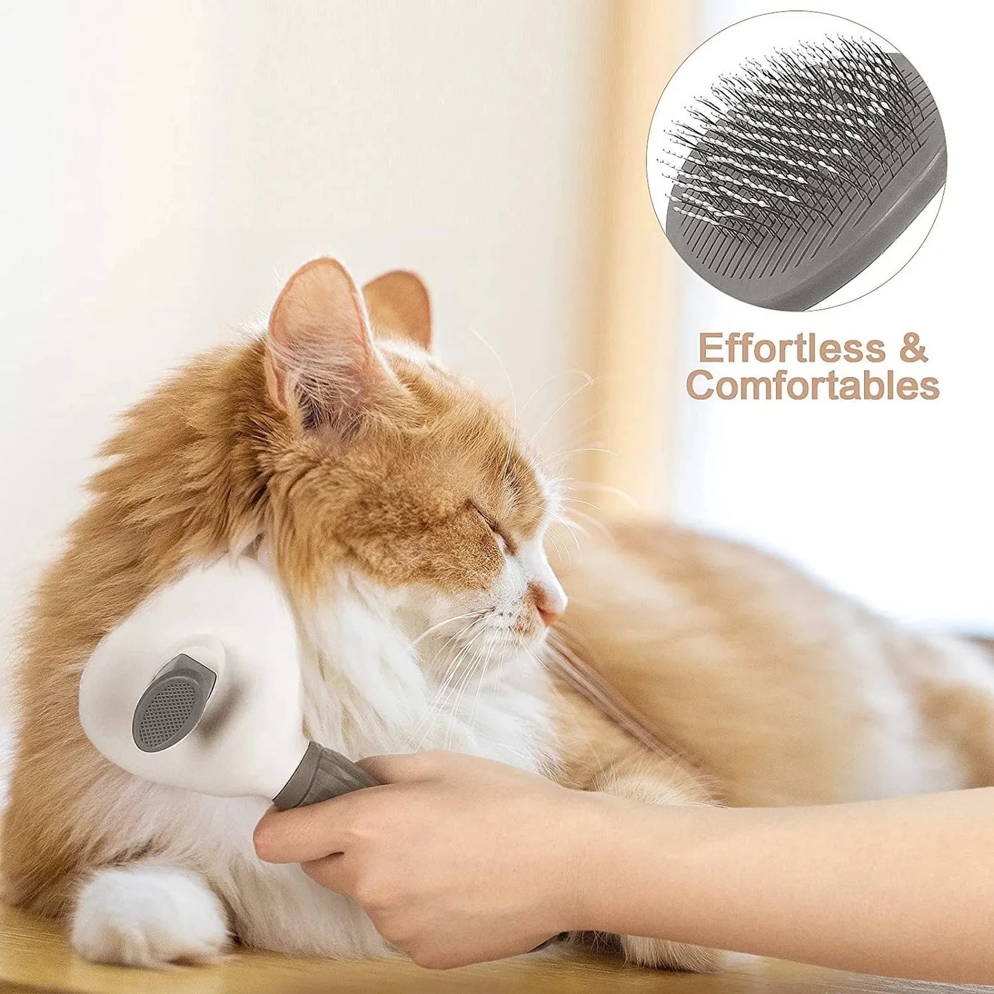 Self Cleaning Pet Hair Remover Brush for Dogs Cats - Grooming Tools Pet Dematting Comb Pet Accessories