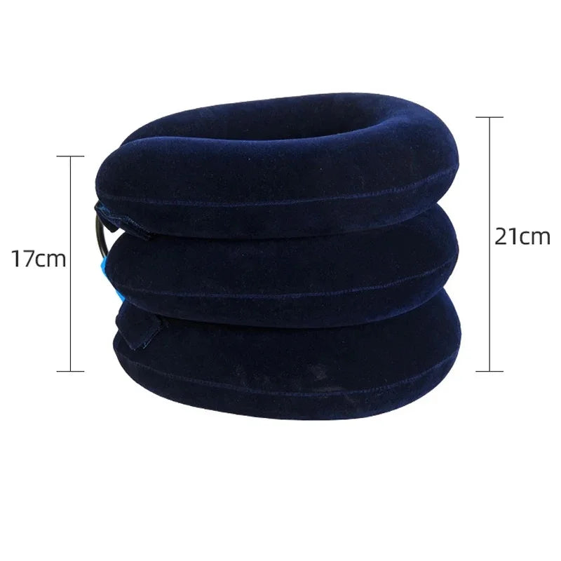 Inflatable Air Neck Support Cushion Cervical Neck Traction Device Body Relaxing Massage Pillow for Neck Pain Relief