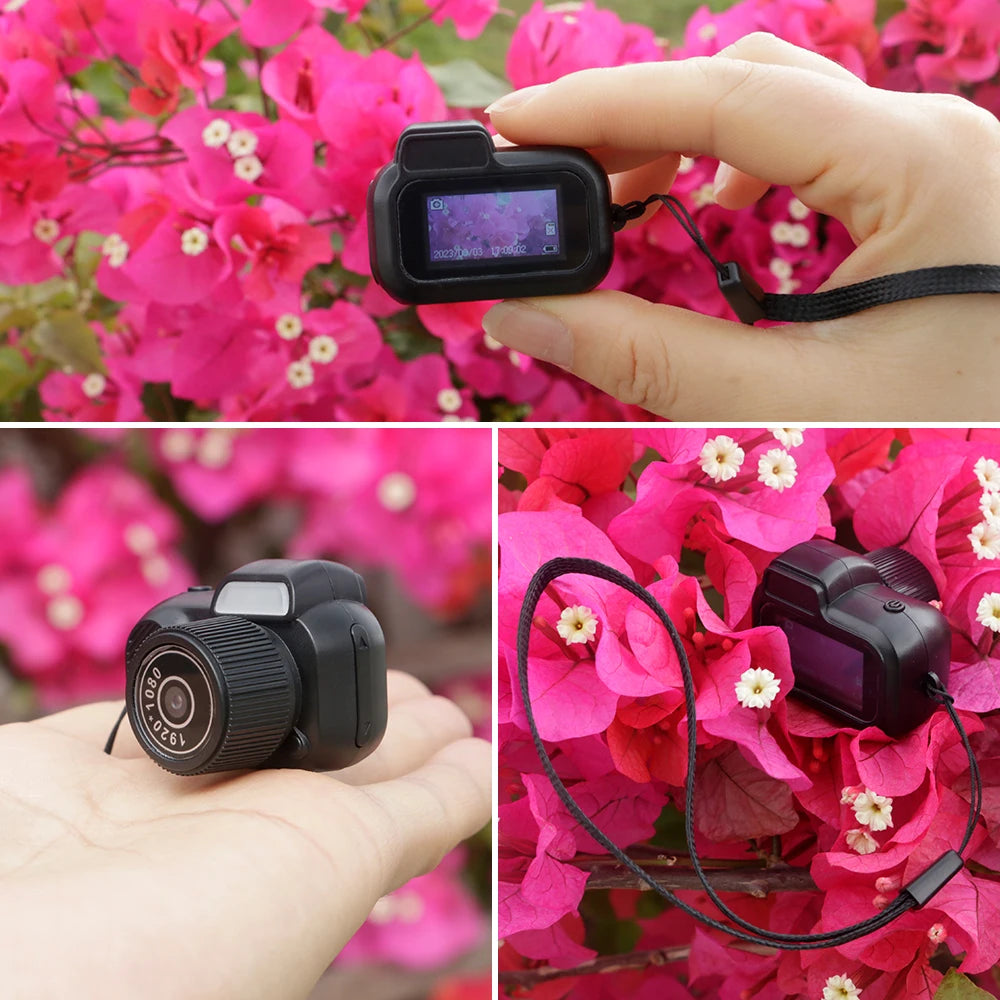 Retro Mini Camera 1080p HD Portable Indoor/Outdoor Small Camera with Screen Support TF Card for Video Holiday Gifts