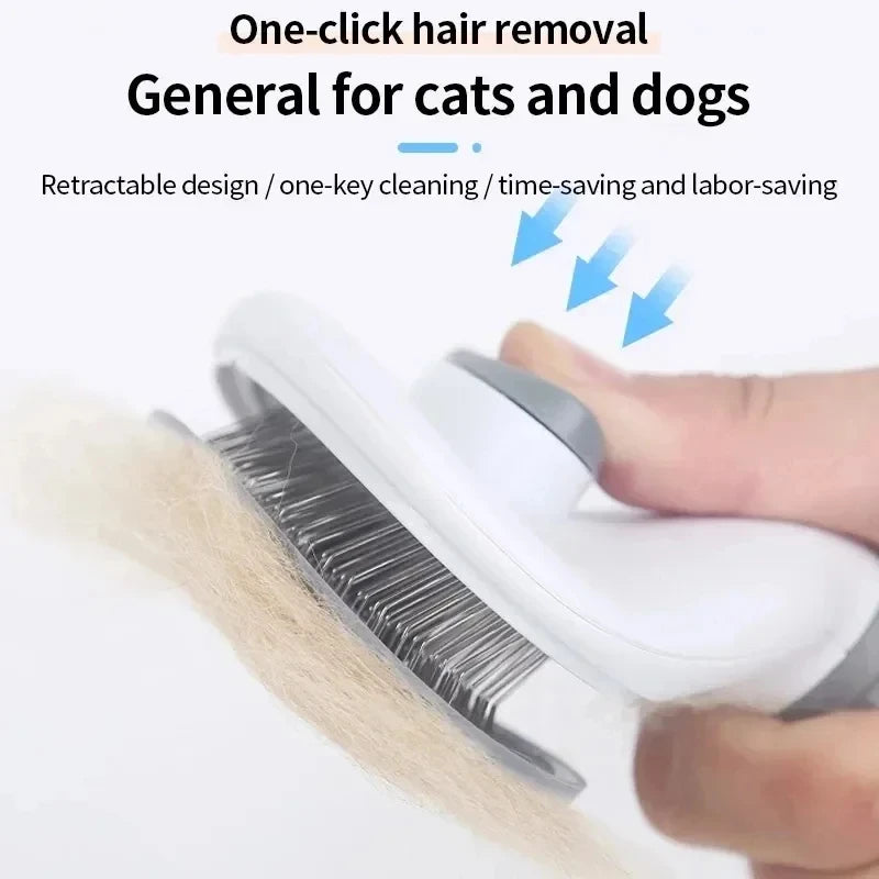 Self Cleaning Pet Hair Remover Brush for Dogs Cats - Grooming Tools Pet Dematting Comb Pet Accessories
