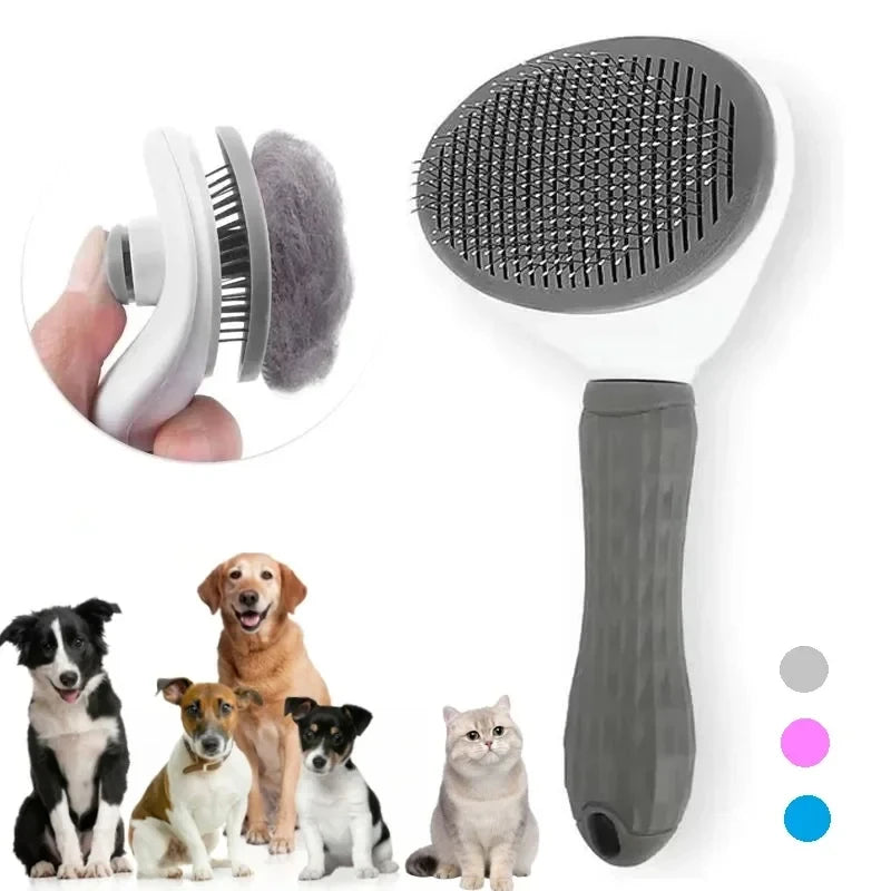 Self Cleaning Pet Hair Remover Brush for Dogs Cats - Grooming Tools Pet Dematting Comb Pet Accessories